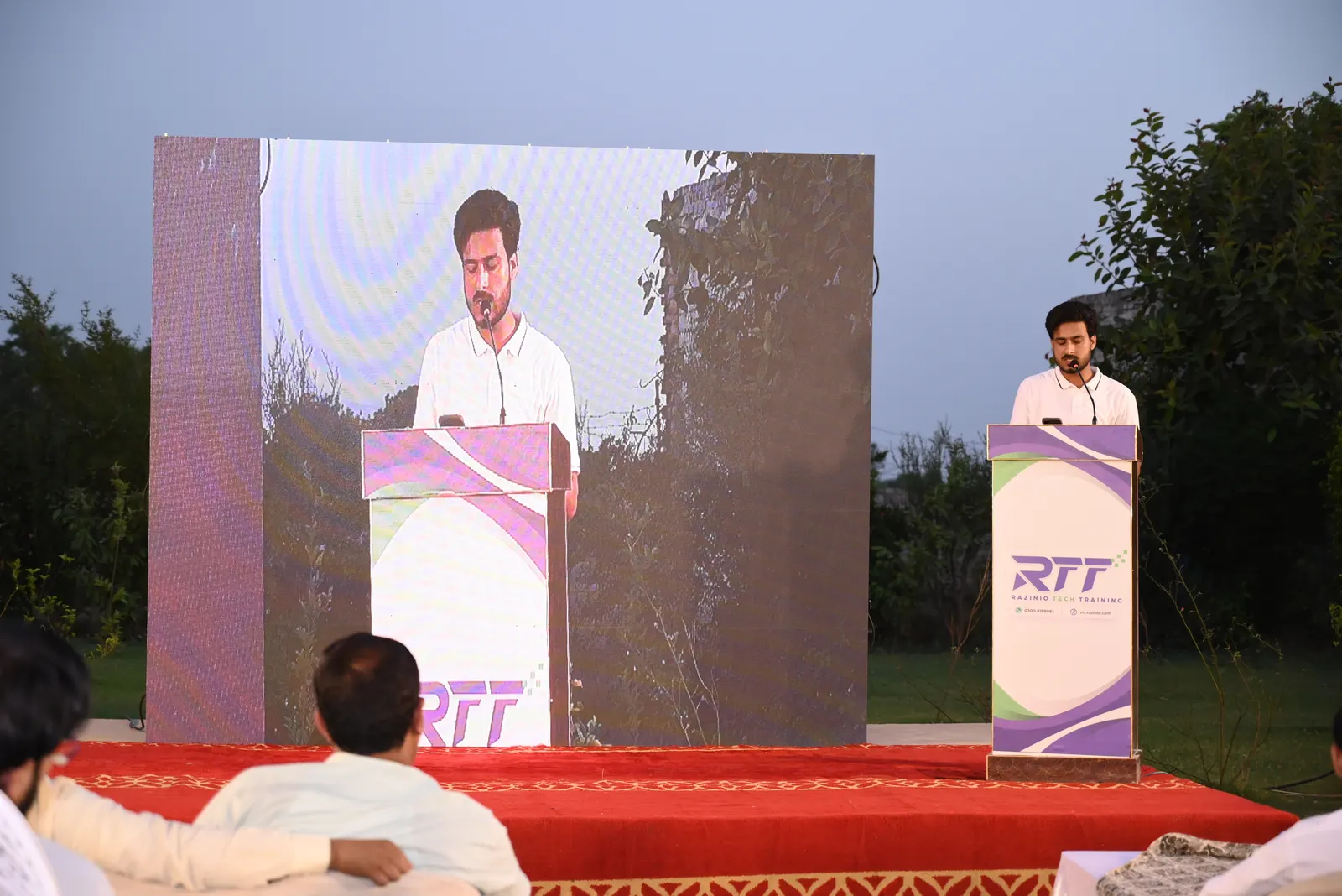 Founder Ali Awais Manj addressing the audience at the RTT CVP Summit